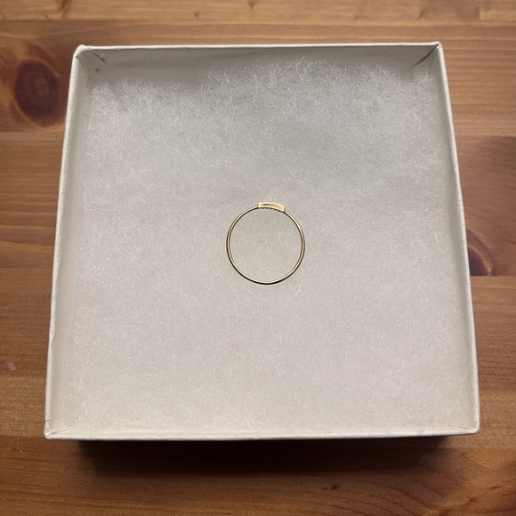 Five diamond ring 14k yellow gold - Picture 4 of 4